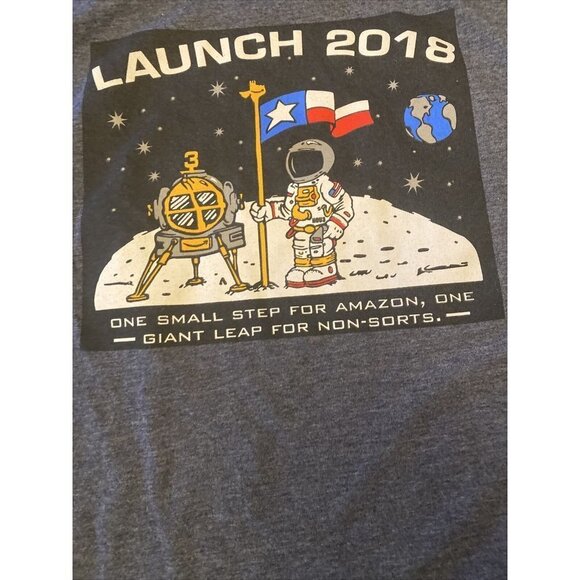 Blue T shirt Houston 3 Amazon Warehouse Launch 2018 Size XL - Picture 5 of 5
